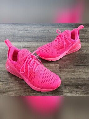 *XCLNT* Nike Airmax Air Max 270 Sz 7.5 Neon Bright Hot Hyper Vibrant Triple Pink